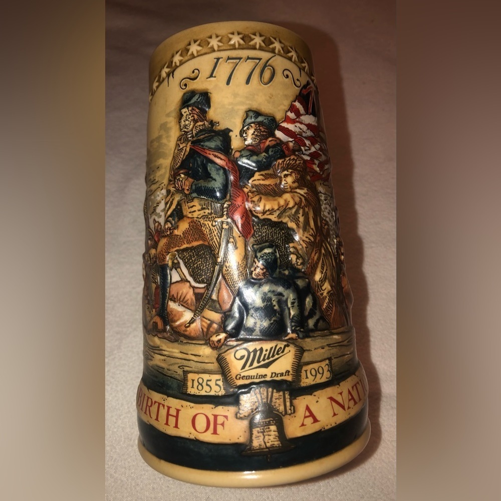 Vintage Miller Birth of a Nation 1776 Commemorative Collectible Beer Stein Mug
